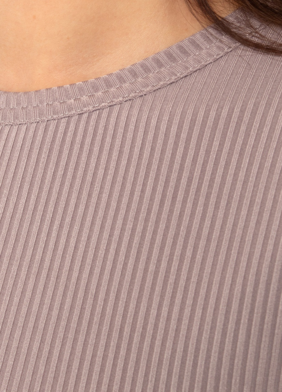 Серая всесезон пижама женская рубчик футболка с шортами серый Maybel