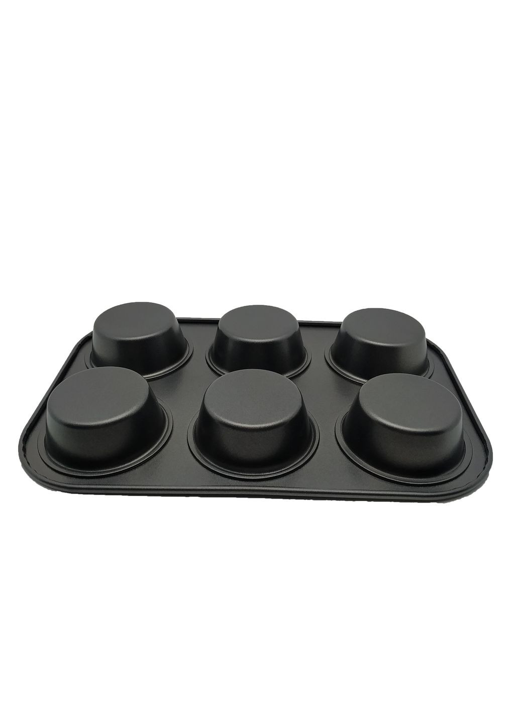 Форма для кексов 26,5х17,5х2,8 см 6 шт с антипригарным покрытием темно-серый углеродистая сталь арт. 78200 Krauzer (264647667)