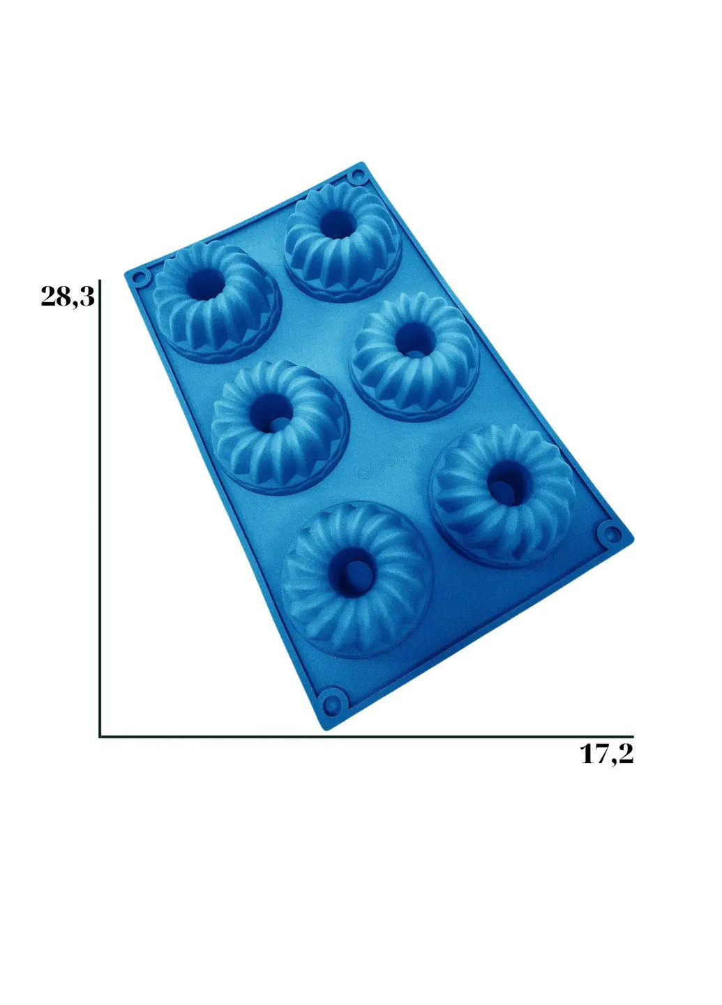 Форма силіконова на планшеті для випікання кексів та маффінів 28.3 x 17.2 см Profsil (259591984)