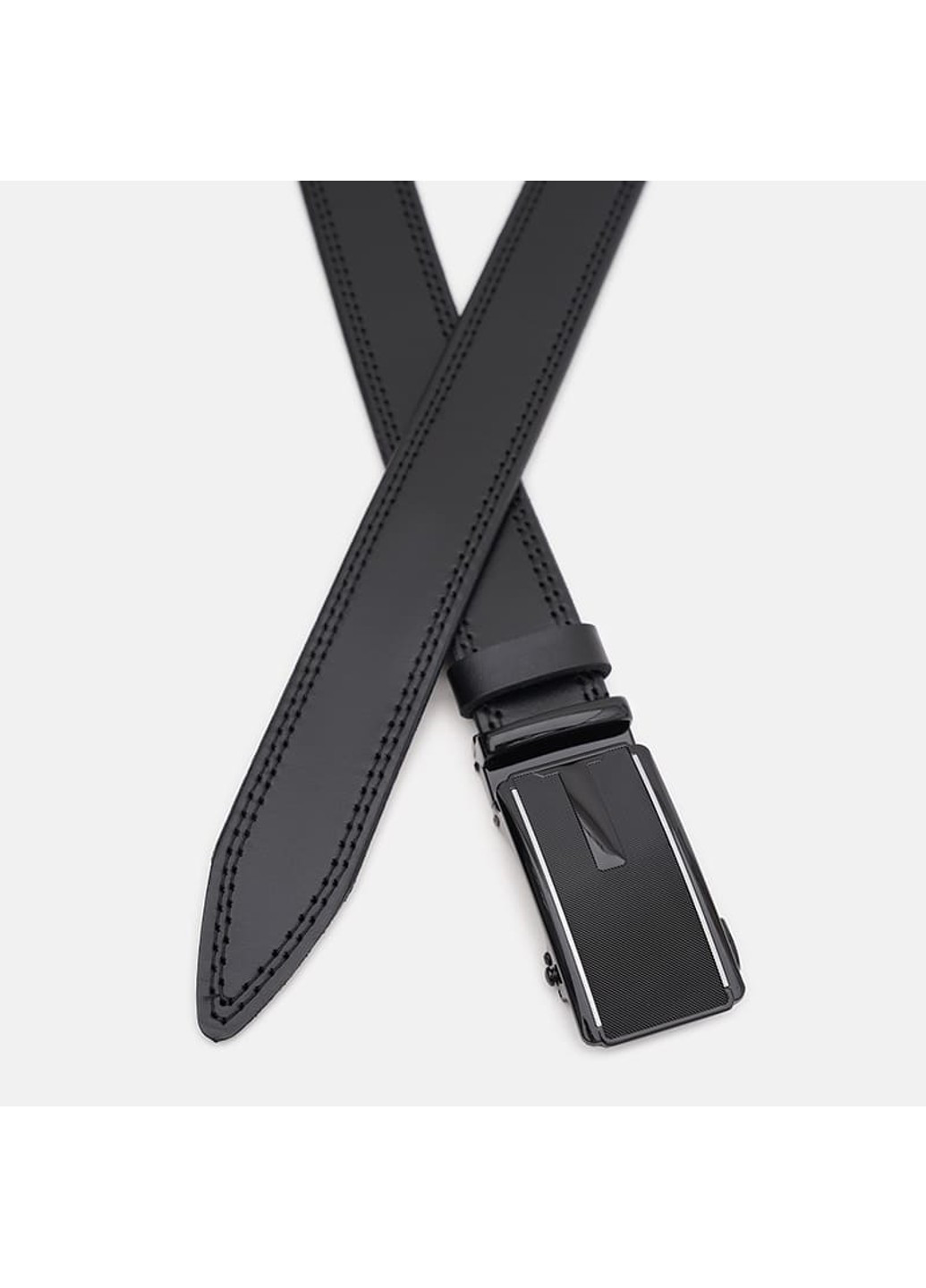 Мужской кожаный ремень 115v1genav35-black Borsa Leather (271665067)