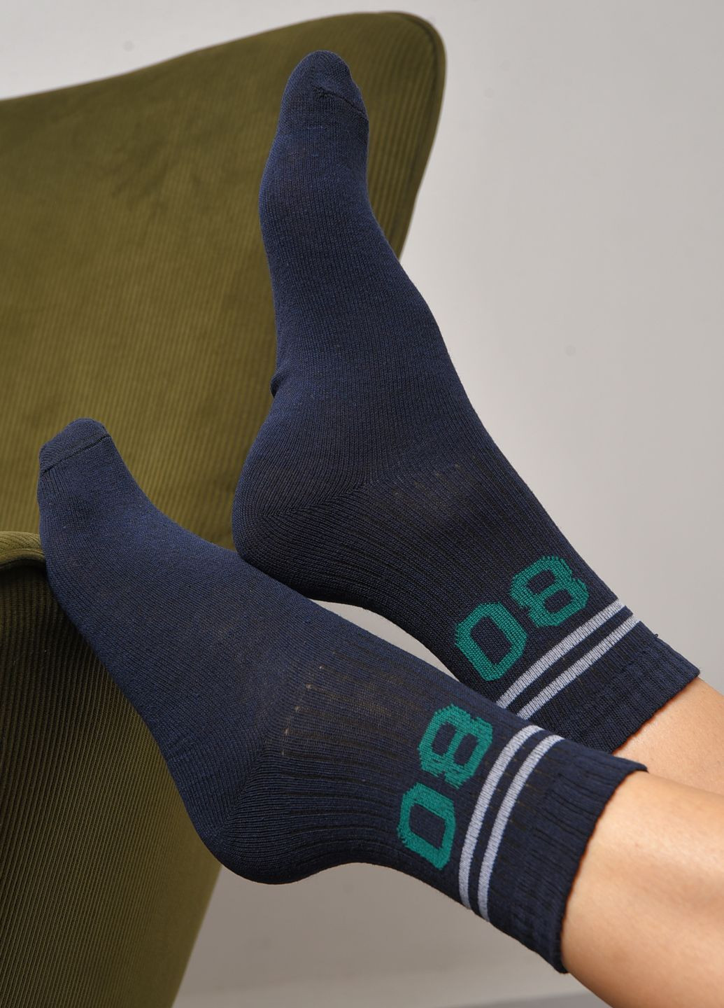 Шкарпетки жіночі спортивні темно-синього кольору розмір 36-40 Let's Shop (277983299)