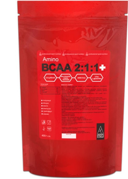 Amino BCAA 2:1:1+ 400 g /13 servings/ Клубника AB PRO (256722901)