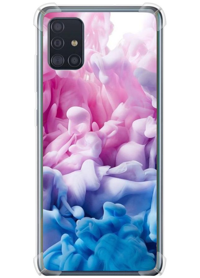 Силіконовий протиударний с посиленими кутами чохол 'Акварель абстракція' для Endorphone Samsung Galaxy A51 2020 A515F (276193045)