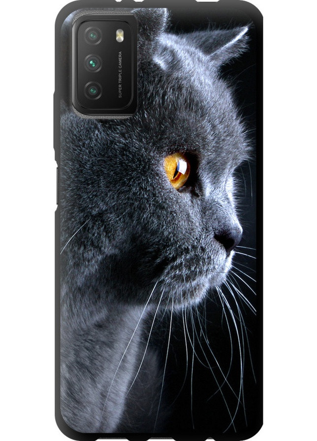 TPU черный чехол 'Красивый кот' для Endorphone xiaomi poco m3 (257878170)