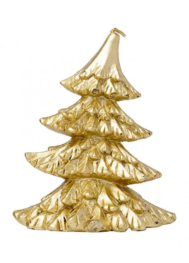 Парафиновая свеча "Золотая елка" цвет золотистый ЦБ-00234155 Novogod'ko (266413569)