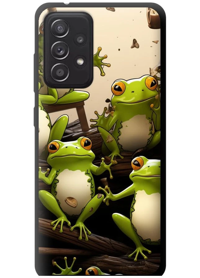 TPU черный чехол 'Жабки' для Endorphone Samsung Galaxy A52 (266909945)
