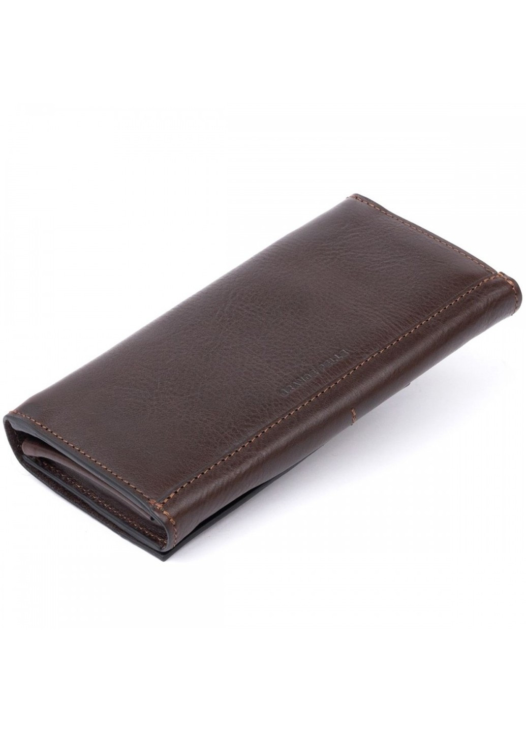 Жіночий шкіряний клатч 11317 Шоколадний Grande Pelle (262453675)