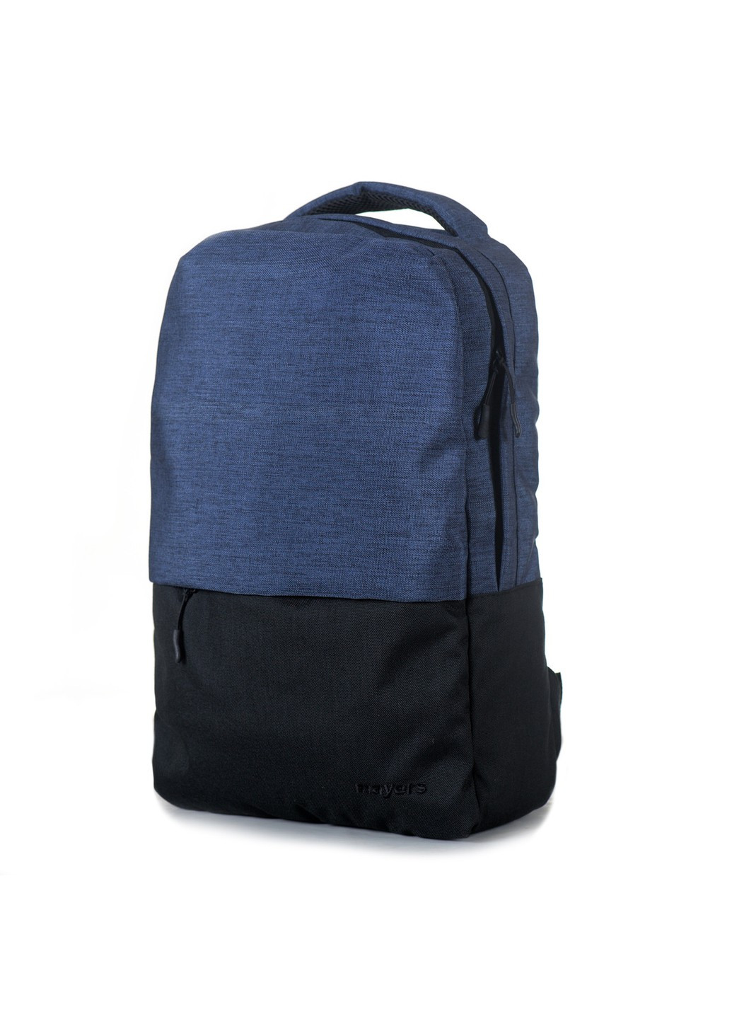 Стильный непромокаемый мужской рюкзак синий с черным с отделением под ноутбук и планшет износостойкий No Brand (258591294)