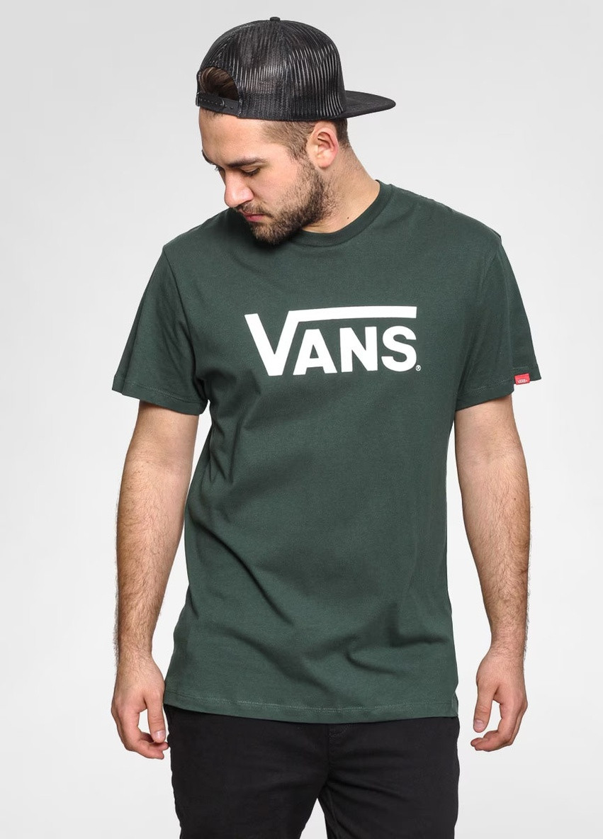 Зеленая футболка Vans