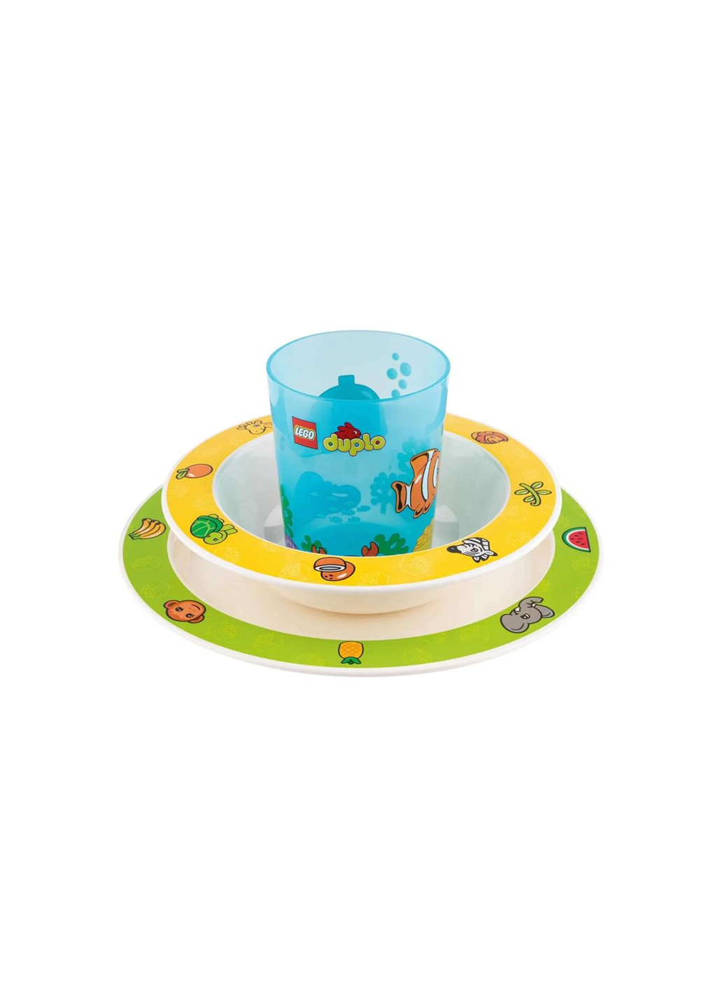 Набор детской пластиковой посуды 3 предмета разноцветный Duplo Lidl (256948638)