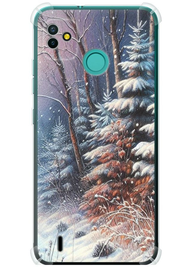 Силіконовий протиударний с посиленими кутами чохол 'Зимовий пейзаж' для Endorphone Tecno Pop 5 BD2p (275461728)