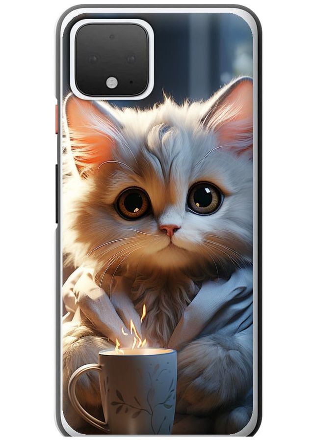 Силиконовый чехол 'White cat' для Endorphone google pixel 4 (266141420)