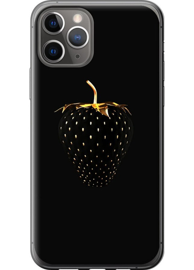Силикон с усиленными углами чехол 'Черная клубника' для Endorphone Apple iPhone 11 Pro (258484906)