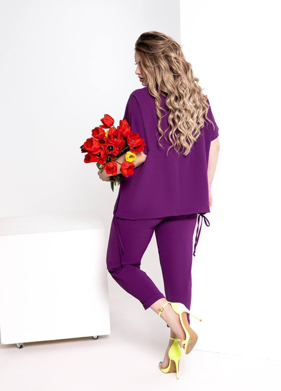 Жіночий костюм колір фіолет р.50/52 431874 New Trend (258685552)