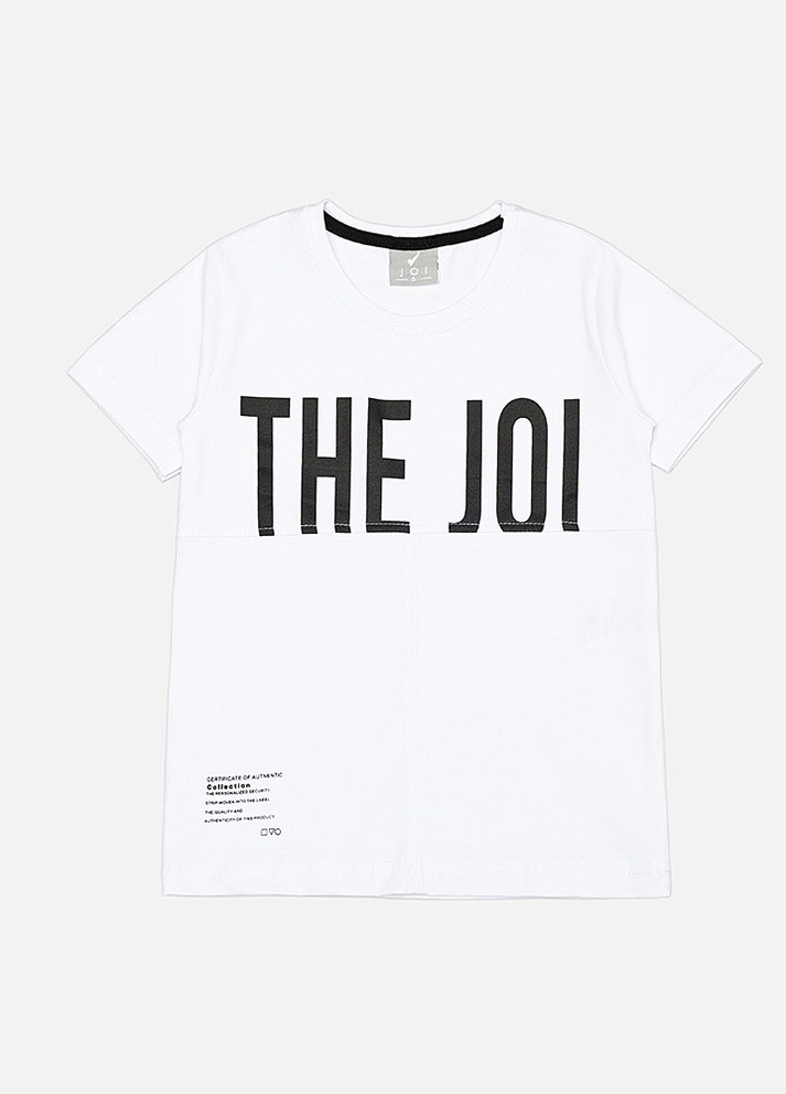 Біла літня футболка для хлопчика колір білий цб-00210065 Joi Kids