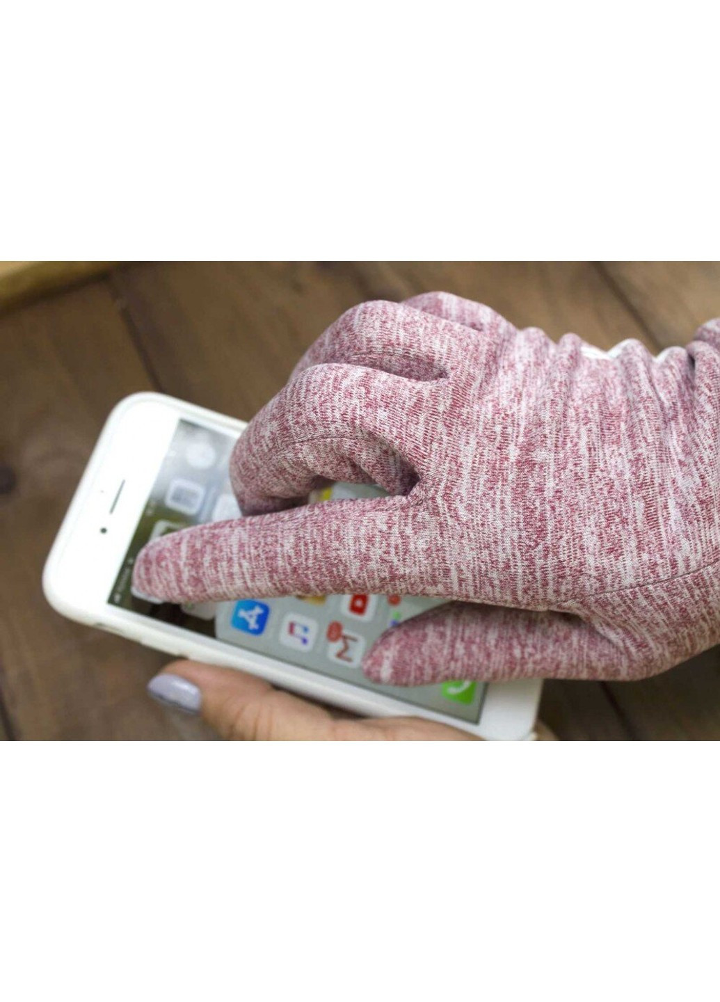 Женские розовые сенсорные стрейчевые перчатки 5171-1s2 М BR-S (261486848)