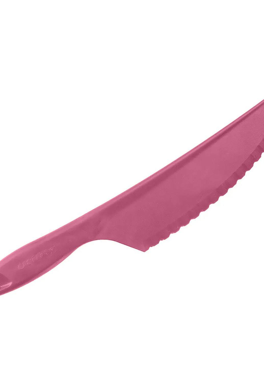 Пластиковий кухонний ніж для силіконового килимка крему, торта, тіста овочів і фруктів 30.5 см рожевий Kitchette (274060236)