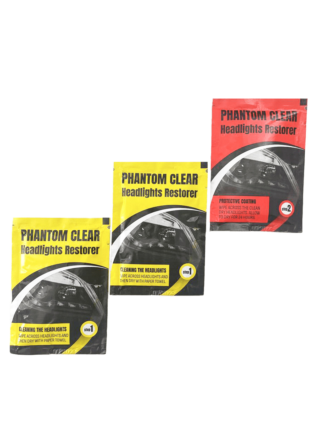 Комплект серветок для очистки фар Phantom Lights / Clear (фантом лайт) Phantom Clear (265309913)