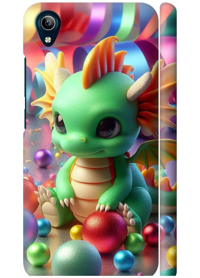 3D пластиковий матовий чохол 'Веселий дракончик' для Endorphone Vivo Y91C (275458831)