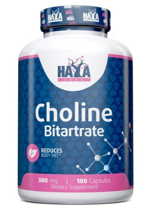 Choline Bitartrate 500 mg 100 Caps Haya Labs (259967159)