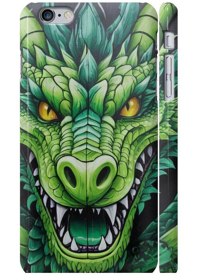 3D пластиковий глянцевий чохол 'Зелений дракон' для Endorphone Apple iPhone 6 Plus (275467808)