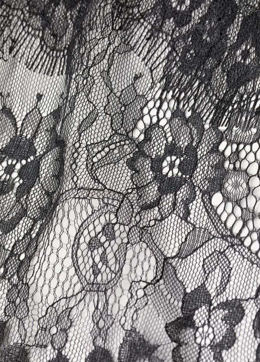 Чорна напівпрозора чорна блуза H&M