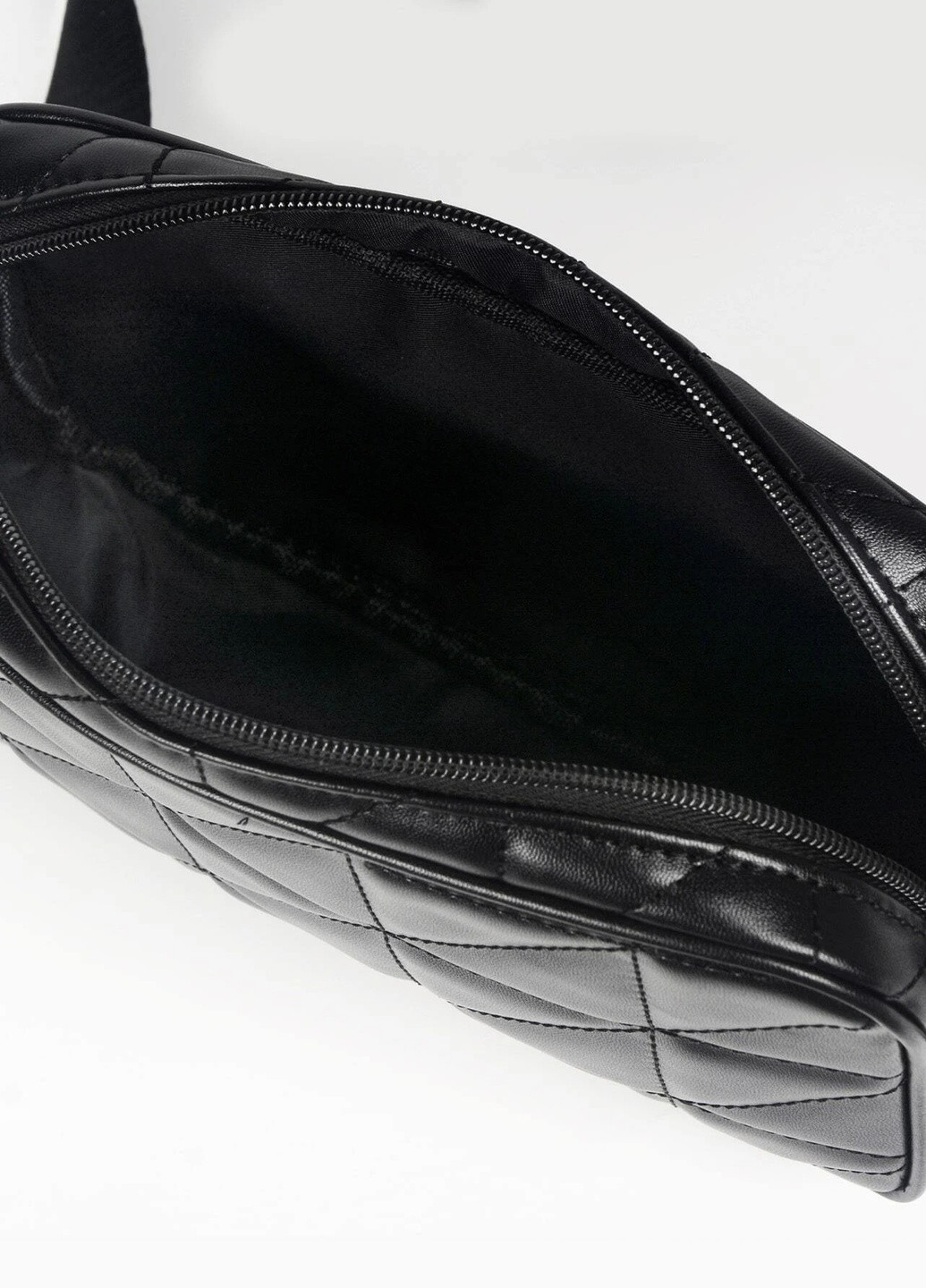 Жіноча класична сумочка стьобана крос-боді з гаманцем рептилія T-149 чорна No Brand (259356510)
