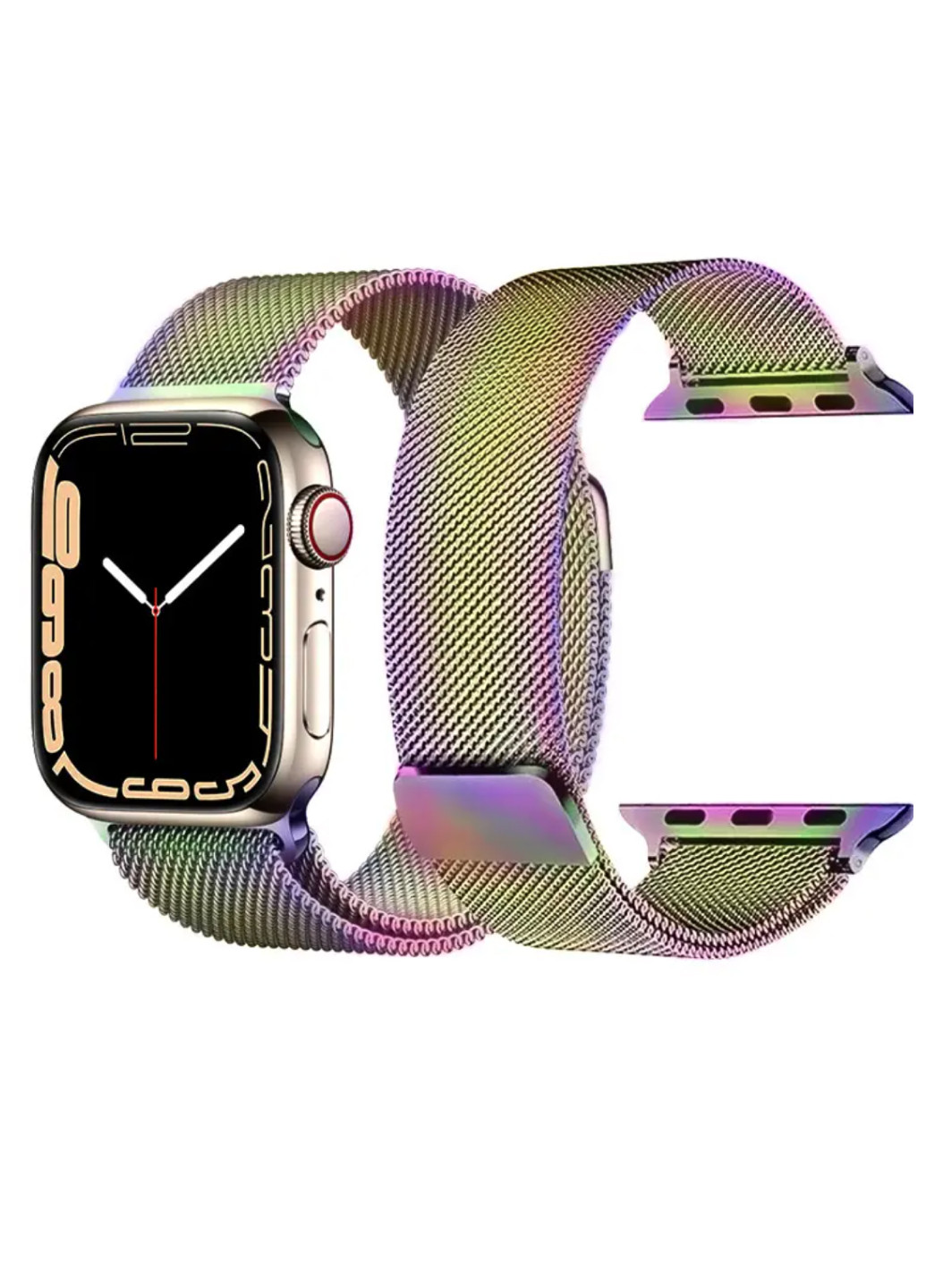 Ремешок Milanese Loop для Apple Watch 38/40/41 Rainbow No Brand (257399609)
