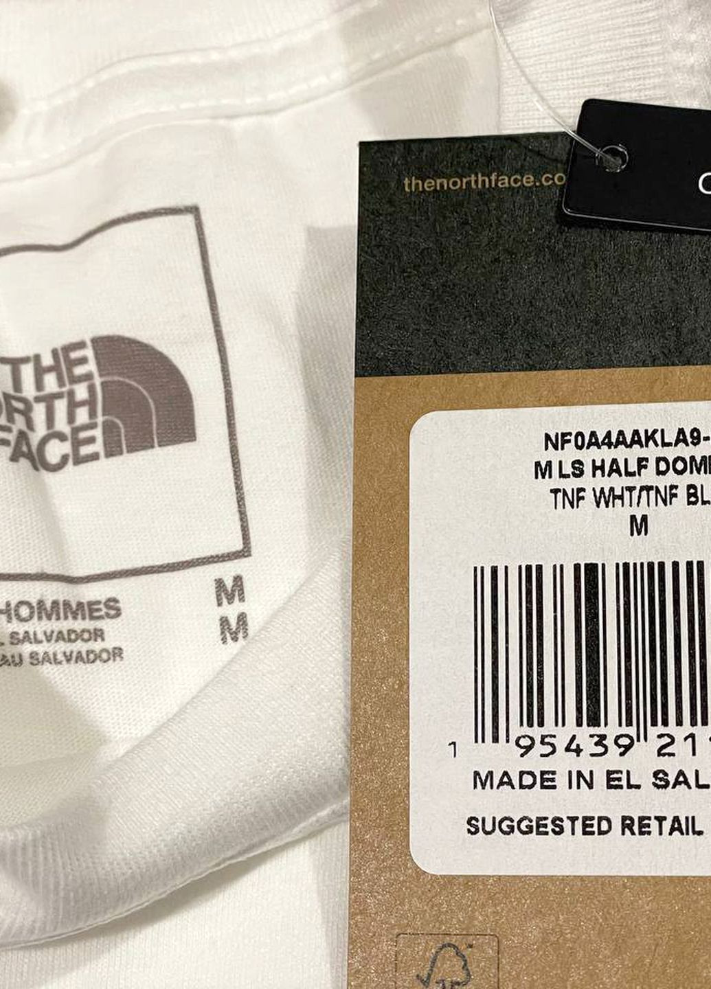 Футболка оригінал Лонгслів The North Face Half Dome chest print long sleeve t-shirt логотип білий повсякденні, кежуали, вечірні бавовна