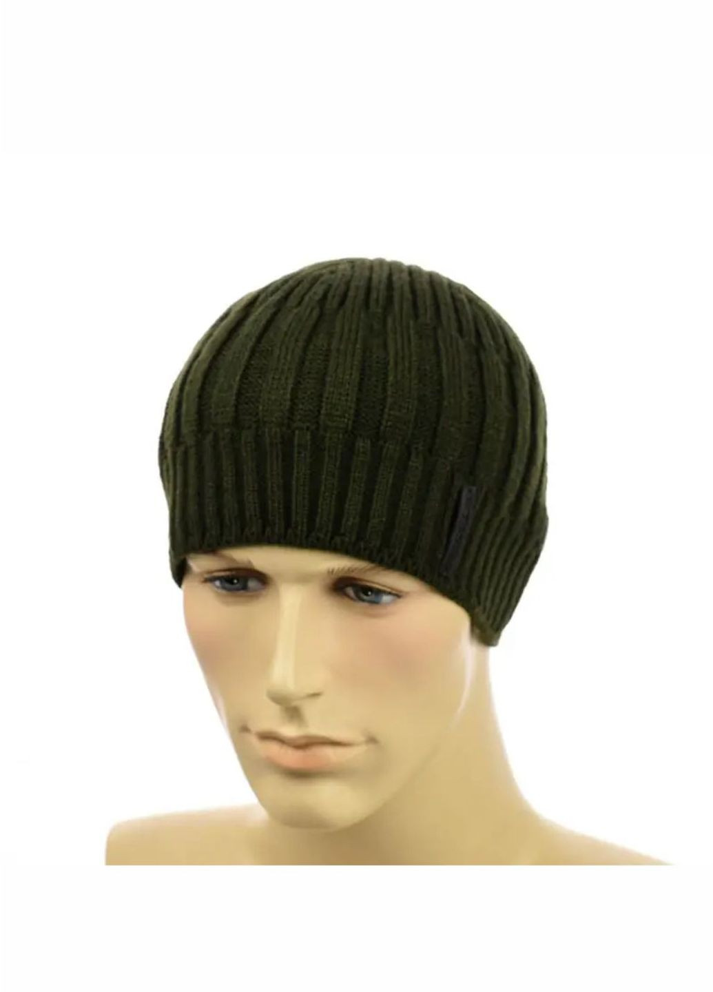 Мужская зимняя шапка на флисе No Brand мужская шапка без отворота (276534566)
