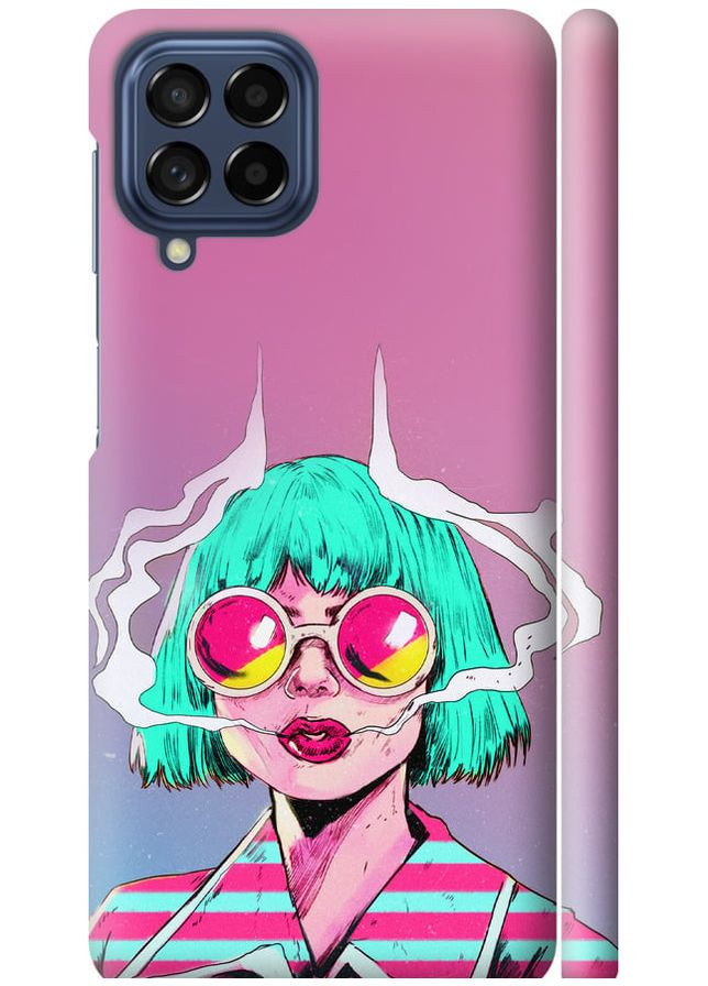 3D пластиковий матовий чохол 'Поп арт дівчина' для Endorphone Samsung Galaxy M53 M536B (276194290)