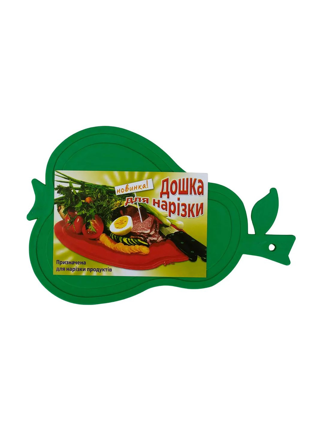 Дошка обробна пластикова для нарізки м'яса, риби, овочів та фруктів у формі груші (280х190 мм) Kitchette (273436301)