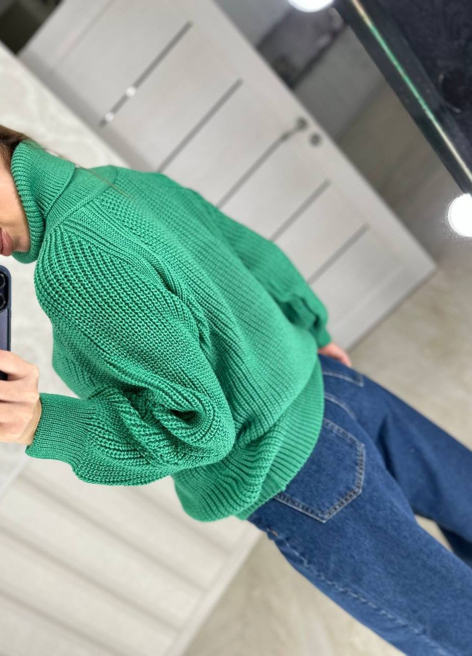 Зеленый свитер соня с горлом зеленый You Best