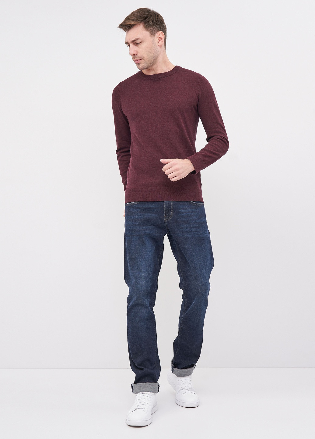 Бордовый свитер H&M