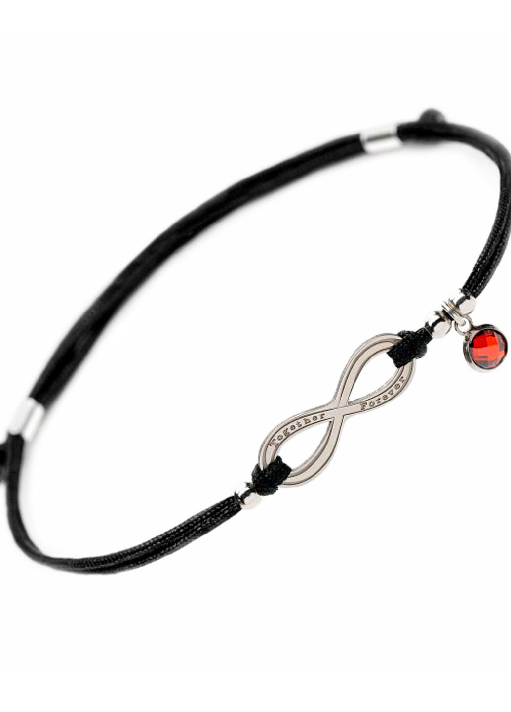 Парный серебряный браслет черная шелковая нить на руку Бесконечность Together Forever Family Tree Jewelry Line (266038528)