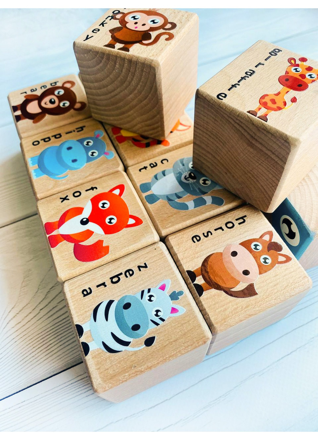 Детские развивающие кубики с изображениями животных "Зоопарк" (комплект 3) Creative (257997031)