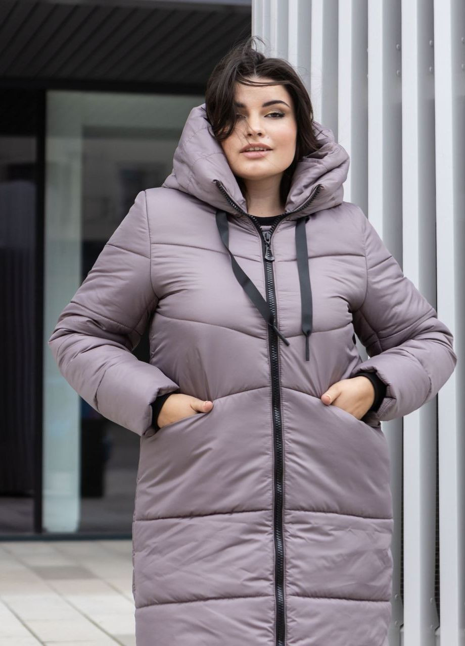 Графитовая зимняя зимняя женская куртка большого размера SK