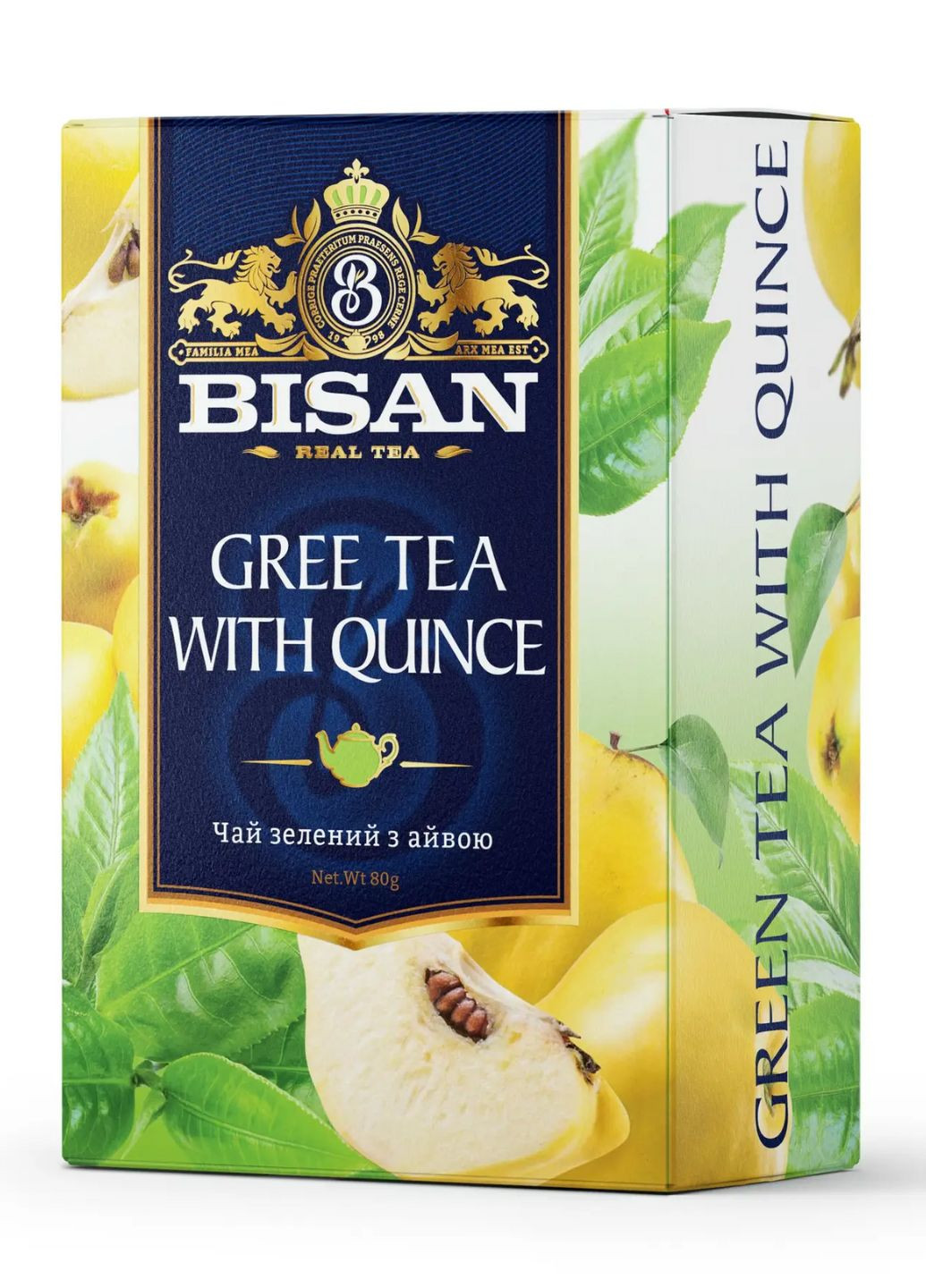 Чай Green Tea With Quince 80 г Bisan (262983547)