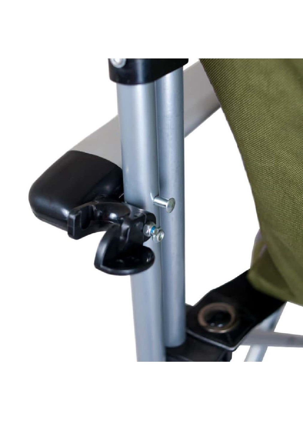 Розкладне крісло стілець із підлокітниками для відпочинку пікніка кемпінгу риболовлі 105х63х67 см (475291-Prob) Зелений із сірим Unbranded (265391194)