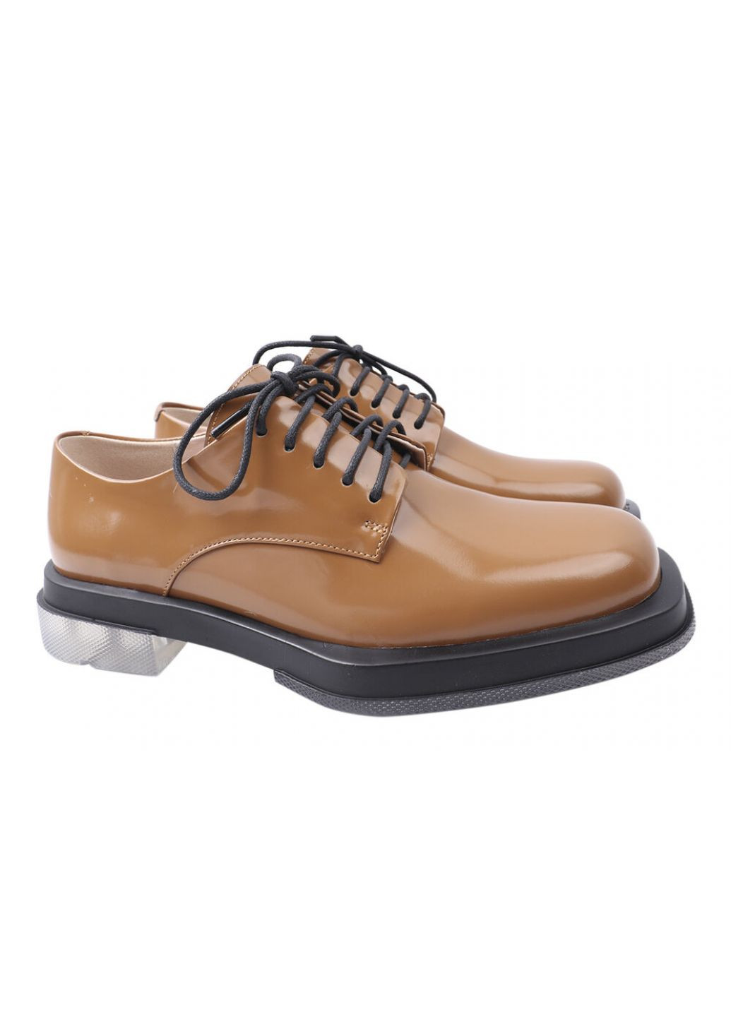 Туфлі жіночі з натуральної шкіри, на низькому ходу, коричневі, Brocoly 327-21dtc (257437859)