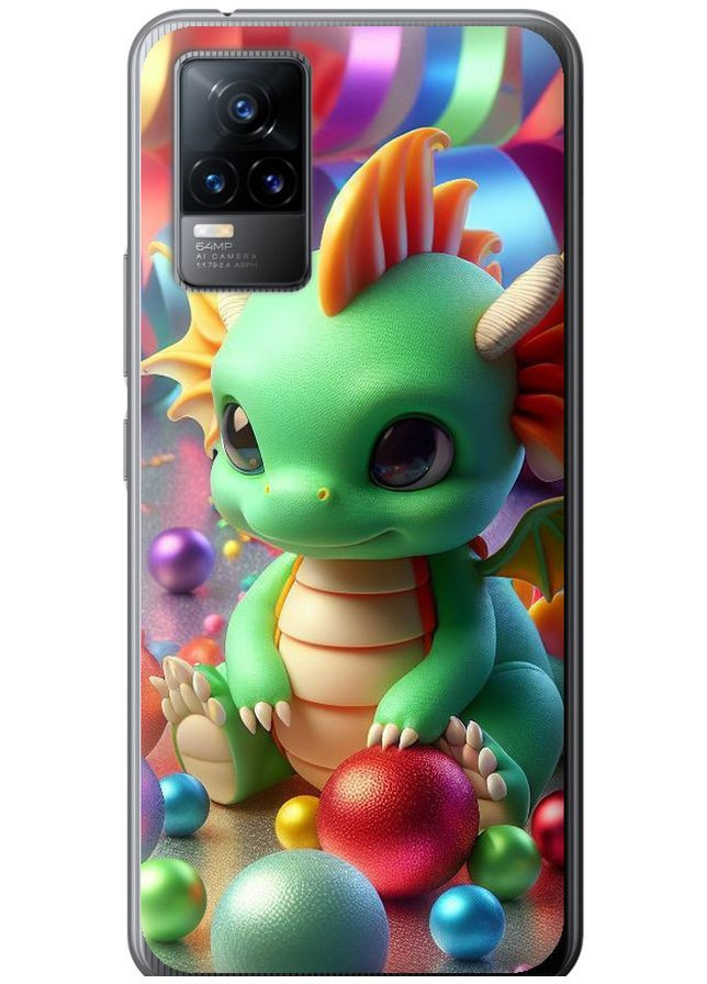 Силиконовый чехол 'Веселый дракончик' для Endorphone Vivo V21E (275461968)