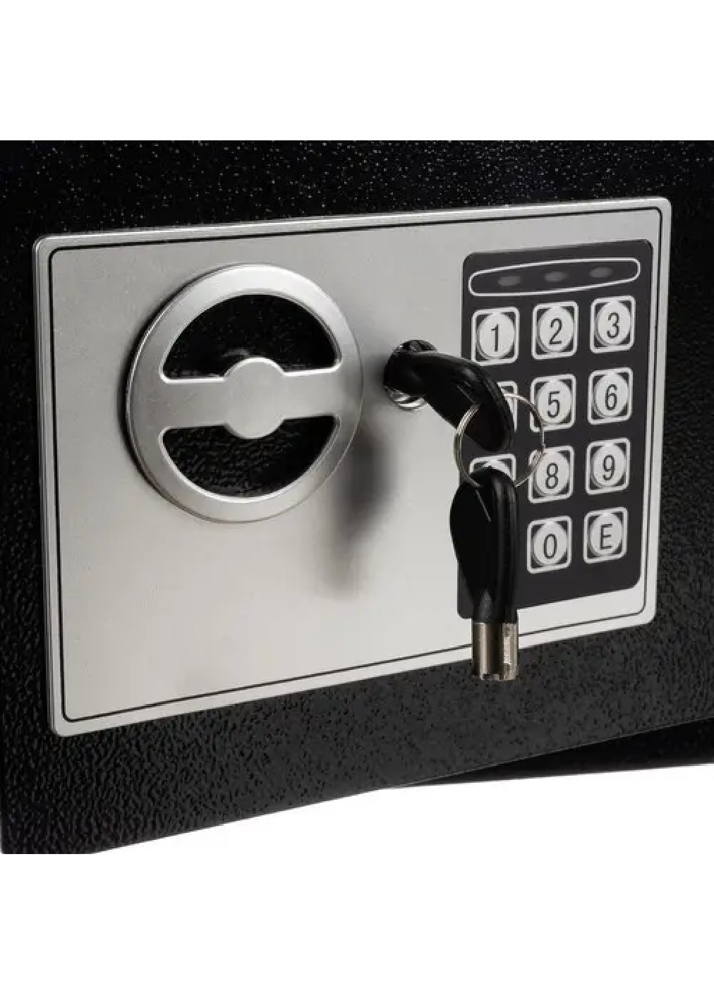 Меблевий металевий сейф з ключами кодом електронним замком для дому офісу 20х31х20 см (475482-Prob) Чорний Unbranded (268024579)