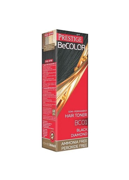 Відтінковий бальзам для волосся BeColor ВС 01 Чорний діамант Vip's Prestige (258524941)