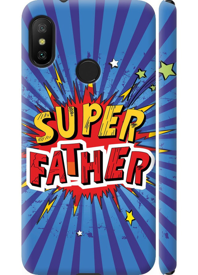 3D пластиковый матовый чехол 'Супер папа v2' для Endorphone Xiaomi Redmi 6 Pro (258089175)