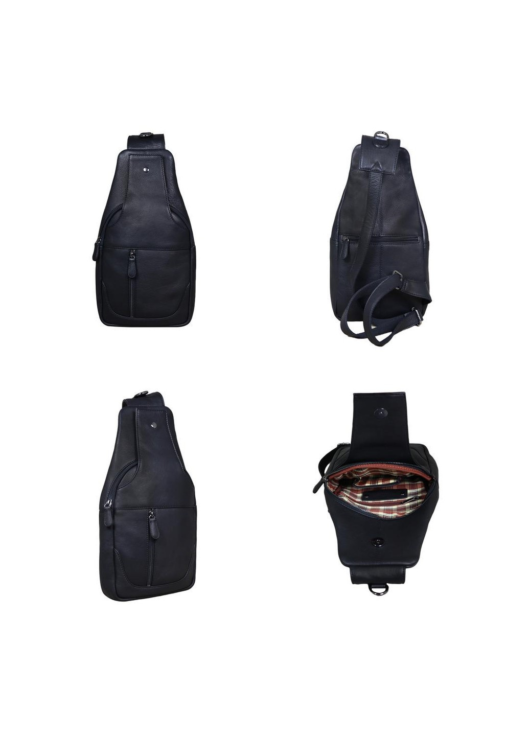 Мужской кожаный черный слинг на плечо R-6101A Tavinchi (277977898)