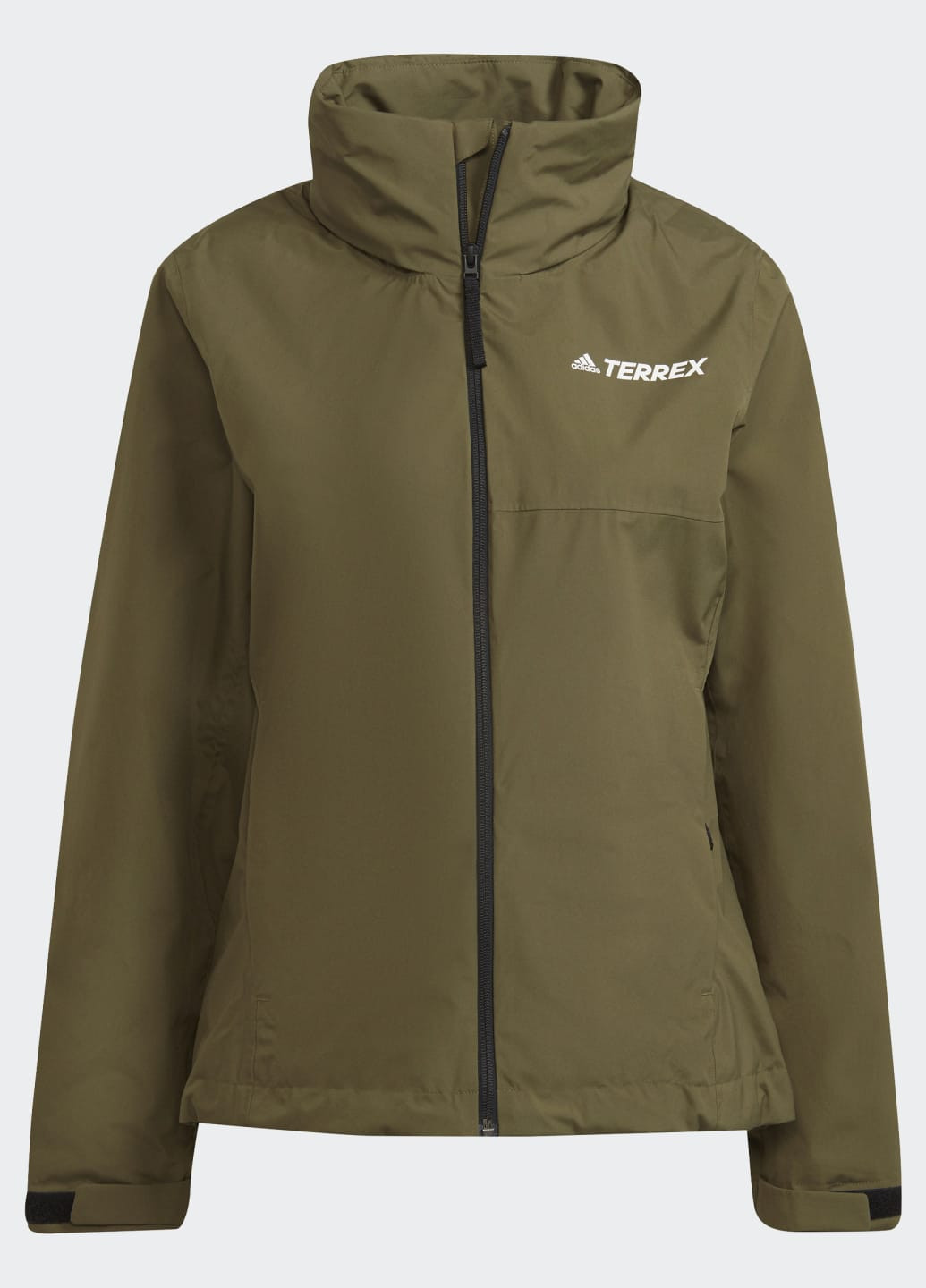 Зелена демісезонна куртка-дощовик terrex multi rain.rdy primegreen adidas