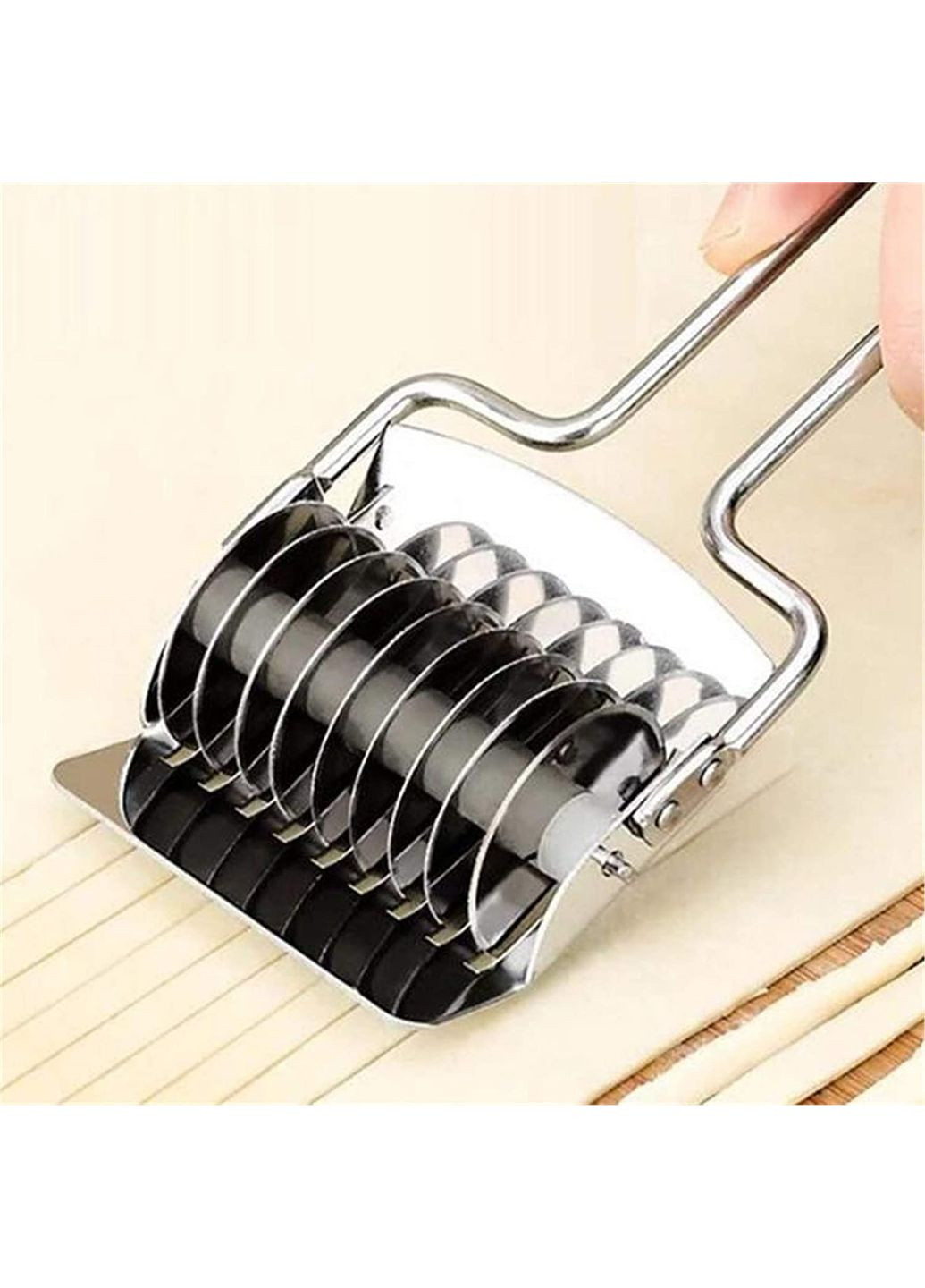 Ролик тісторізка локшинорізка для нарізки локшини, зелені з нержавіючої сталі з ручкою Kitchen Master (260736576)