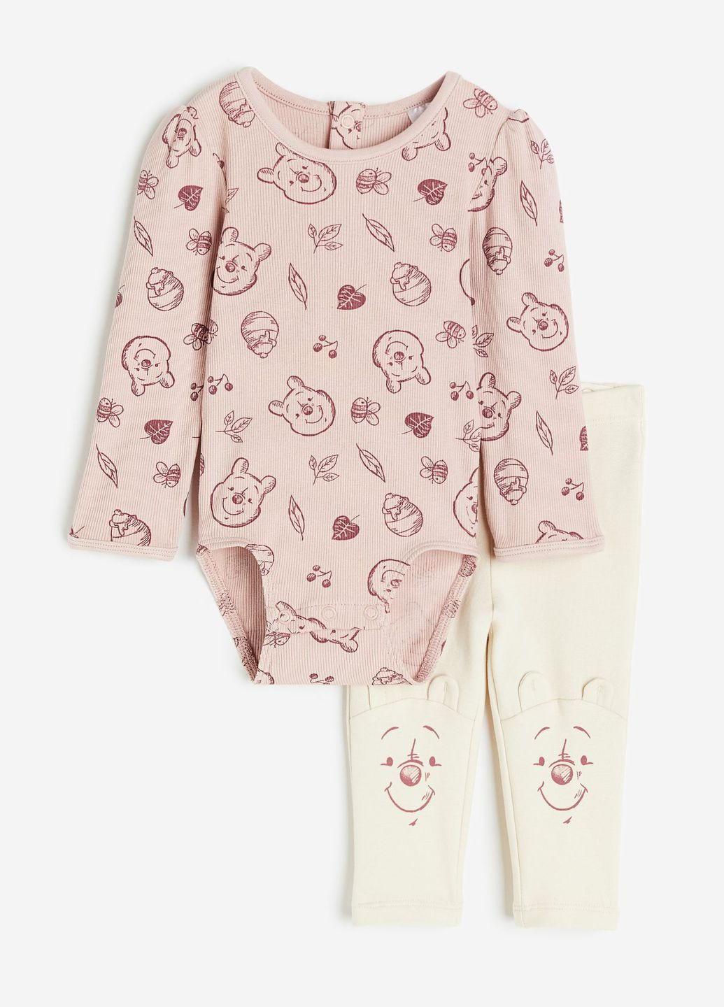 Розовый демисезонный комплект (боди, штанишки) H&M