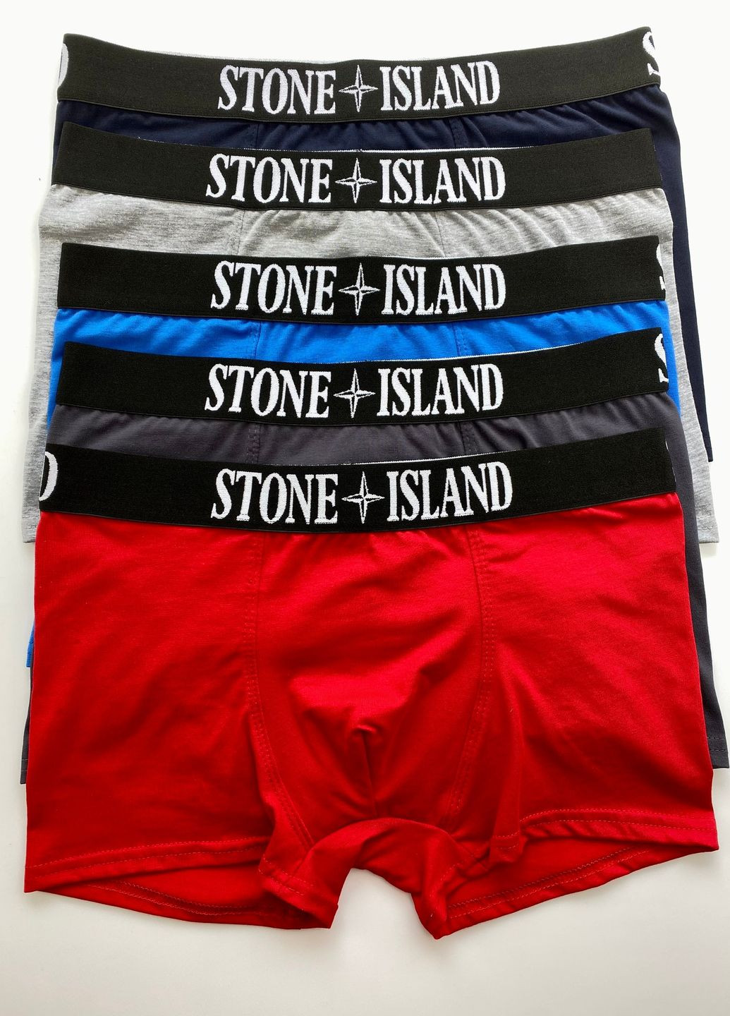 Класичні боксери з лого Stone Island 5шт Vakko (260585749)