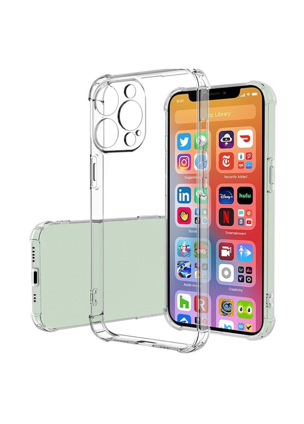 Чехол противоударный для iPhone 14 Pro Max прозрачный No Brand (257377609)